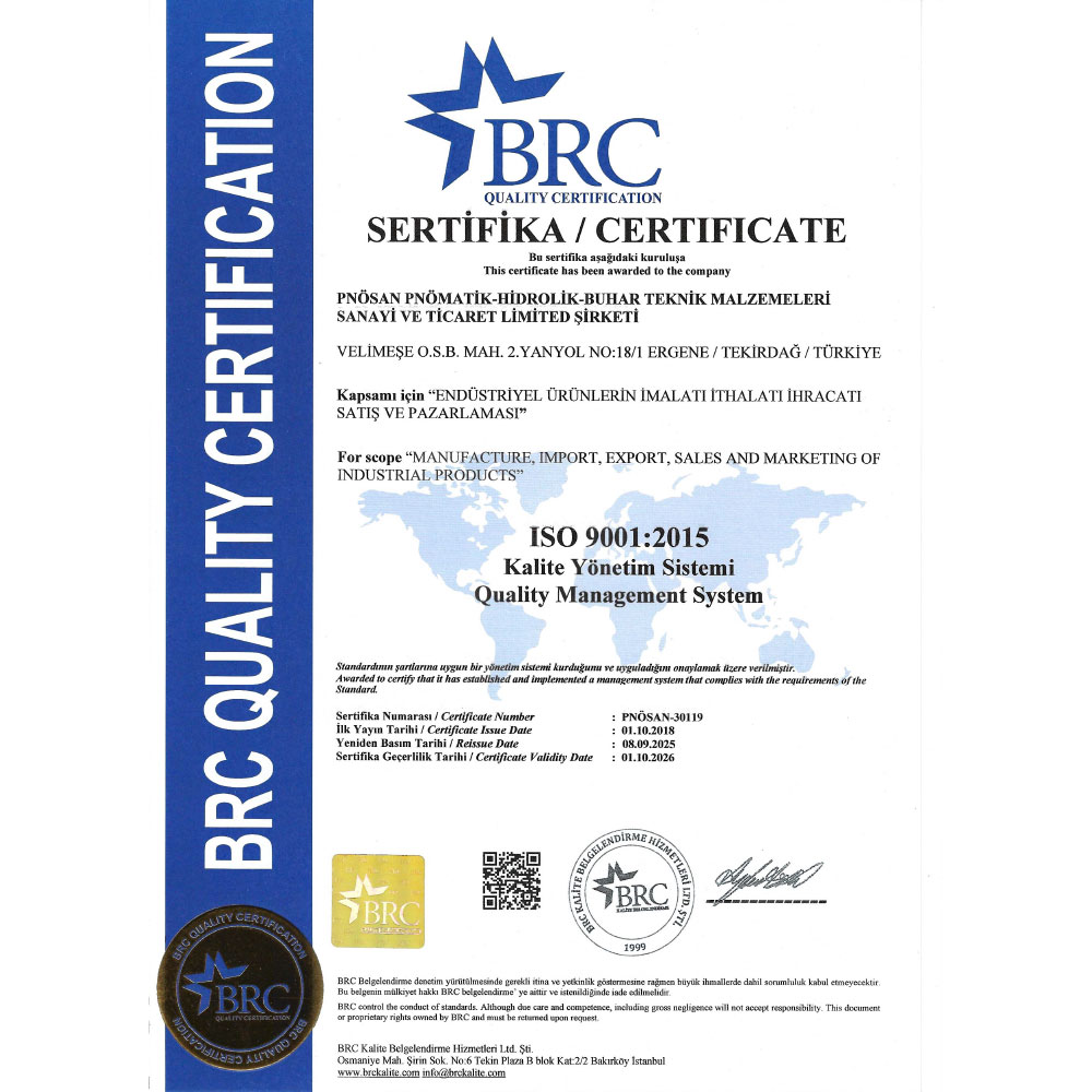 BRC Kalite Belgesi